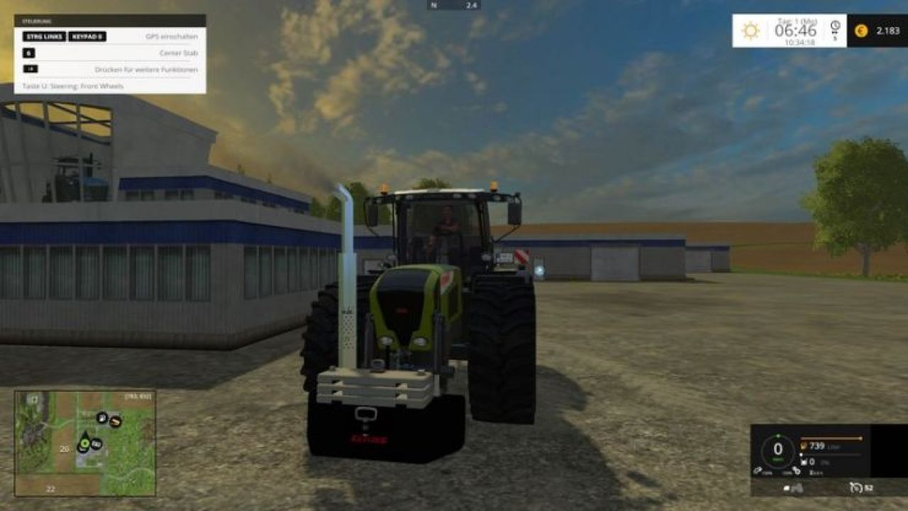 Claas Gewicht mit Centerstab und einblendbaren Gewichtsplatten V2