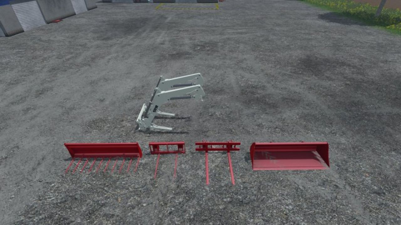 STEYR 8150 + Frontloader, Tools and gearbox addon