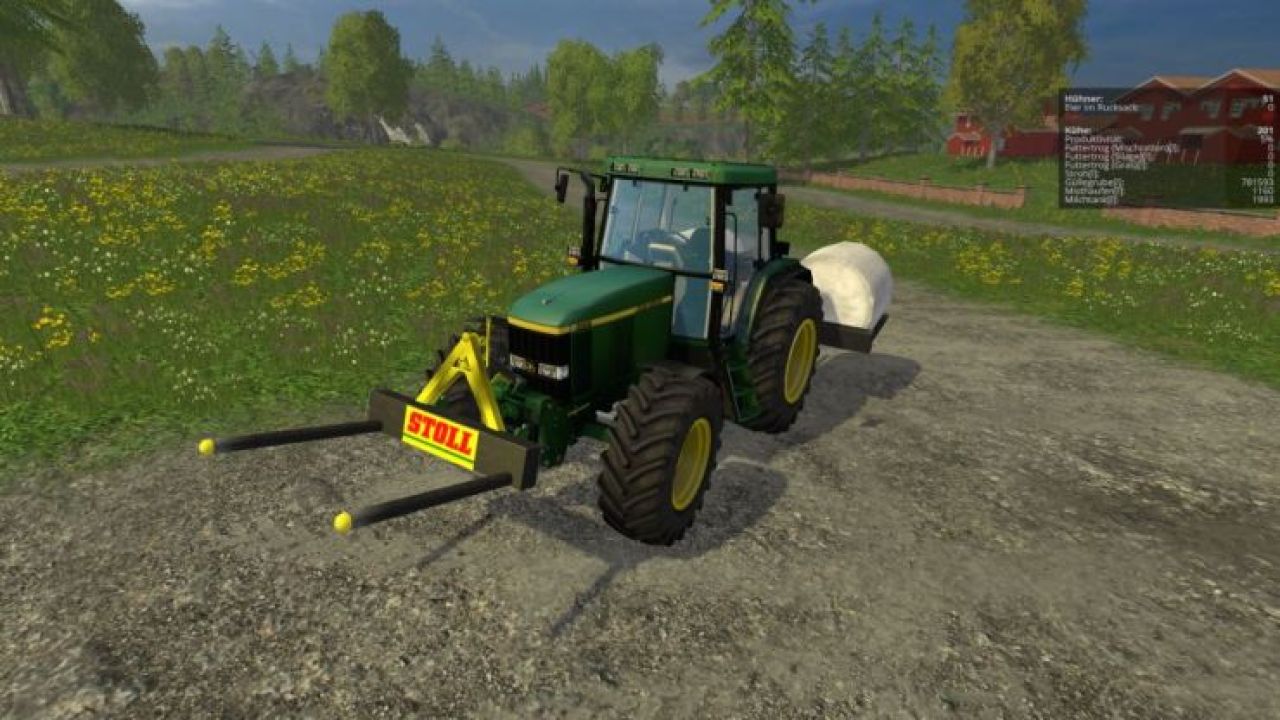 Stoll three point hitch balefork with BaleAttacher Set