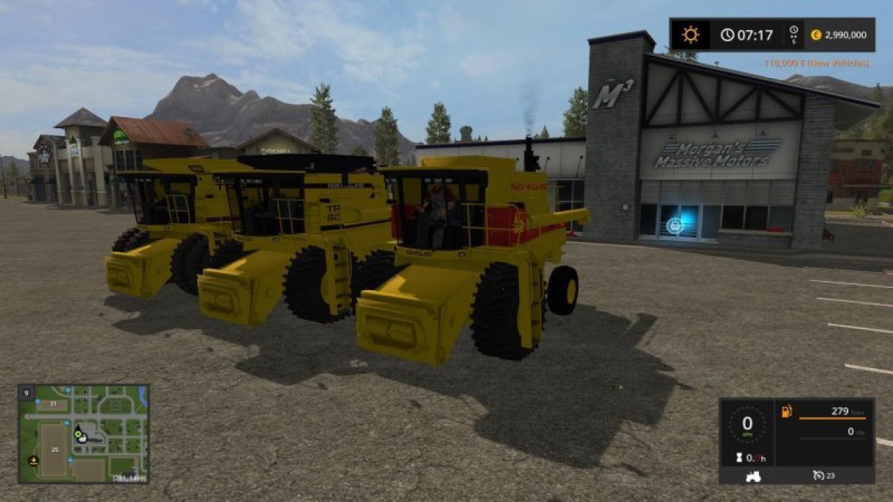 3 New Holland harvesters