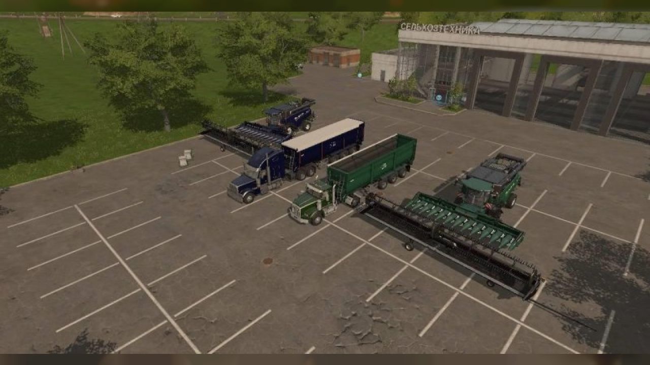 Harvesters, Trucks, Trailers, Headers Pack v4