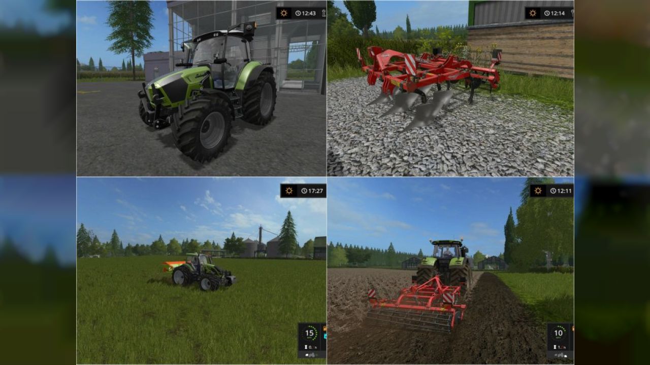 KUHN SMALL CULTIPLOUGH + TWO TRACTORS