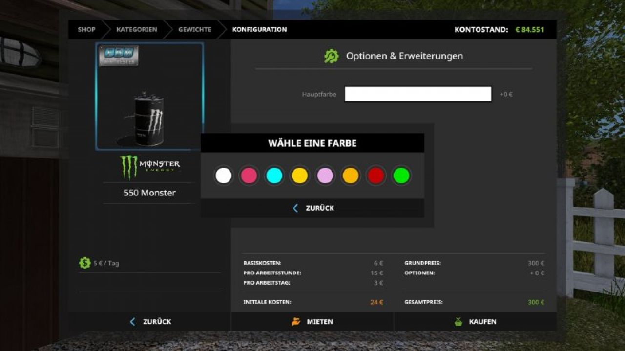Lizard Fassgewicht als Monster Edition - DH