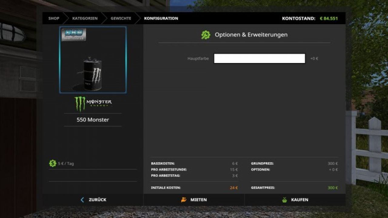 Lizard Fassgewicht als Monster Edition - DH