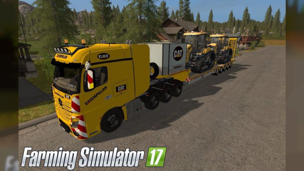 MB Actros SZM Cat + Doll Tieflader Cat