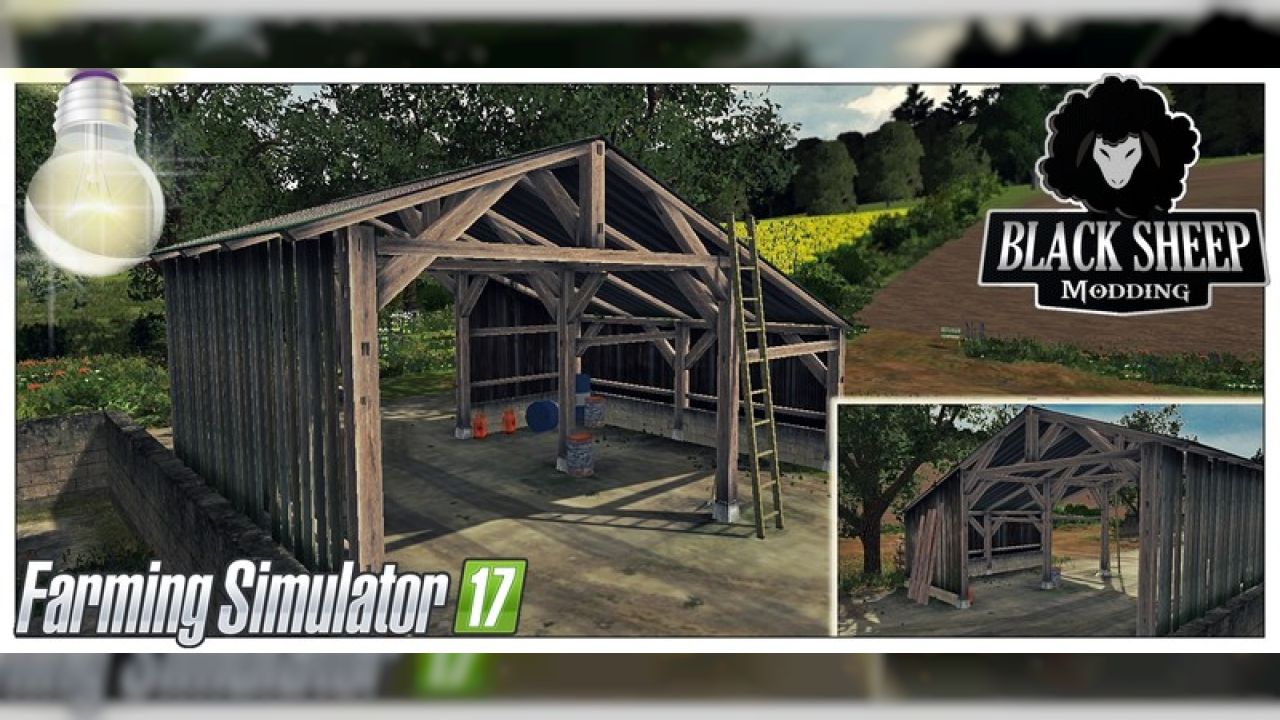Old Shed With Light Placeable