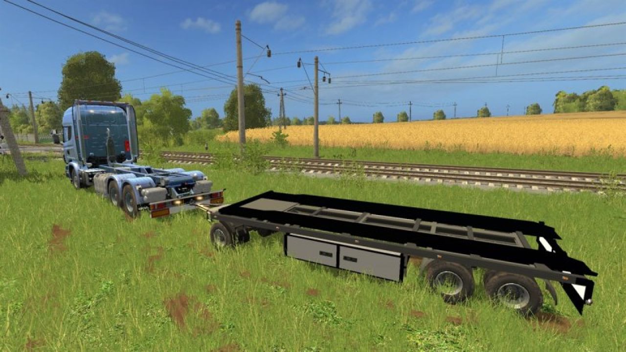 Scania V8 HKL with rail Trailer
