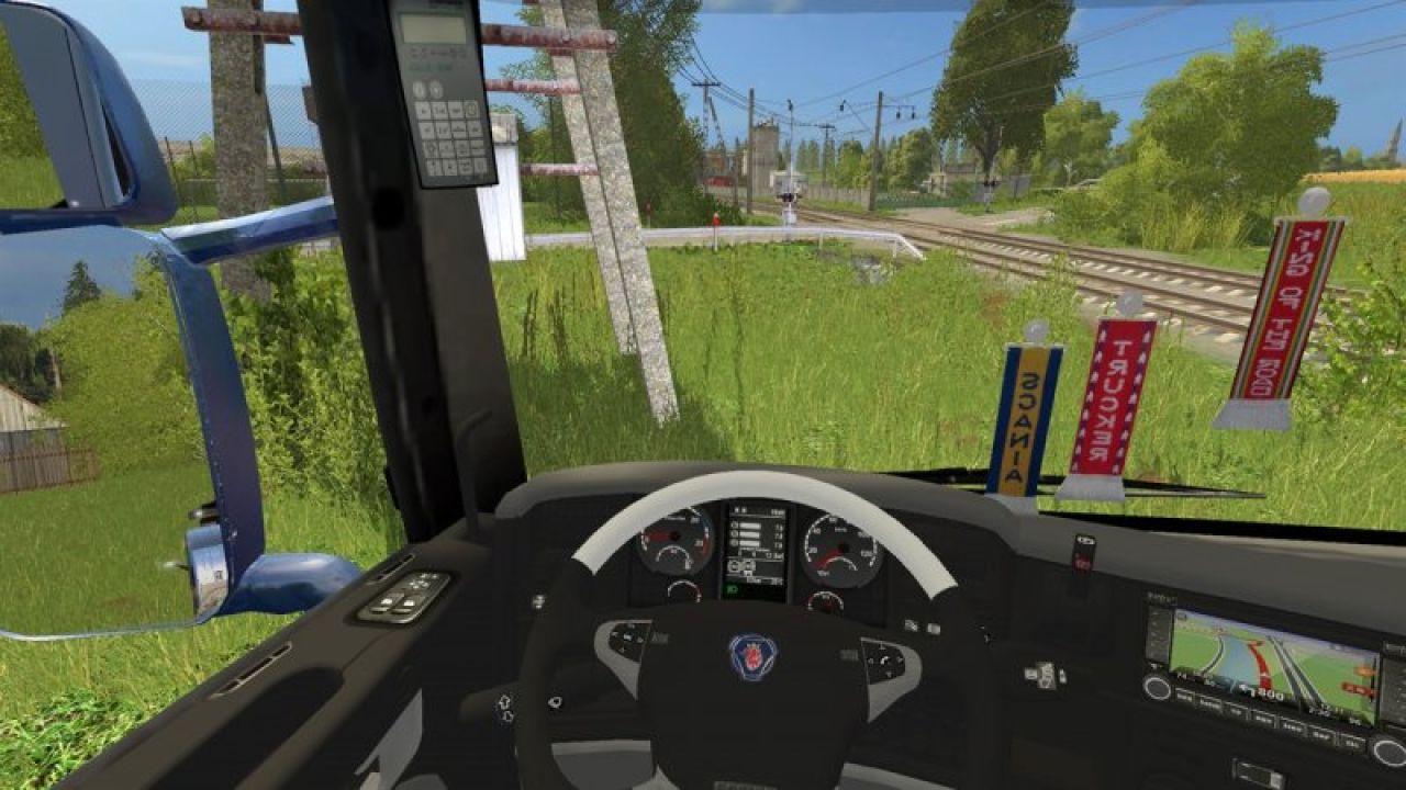 Scania V8 HKL with rail Trailer