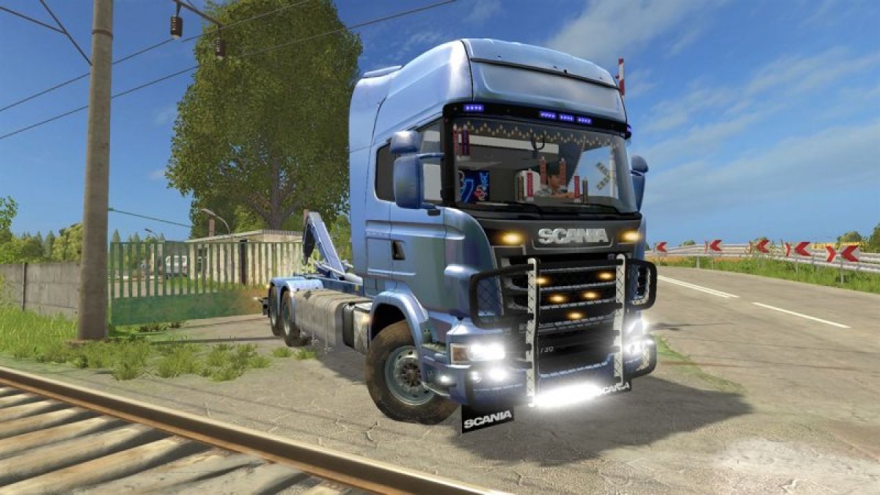 Scania V8 HKL with rail Trailer