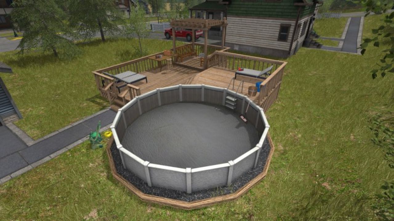 Small pool deck
