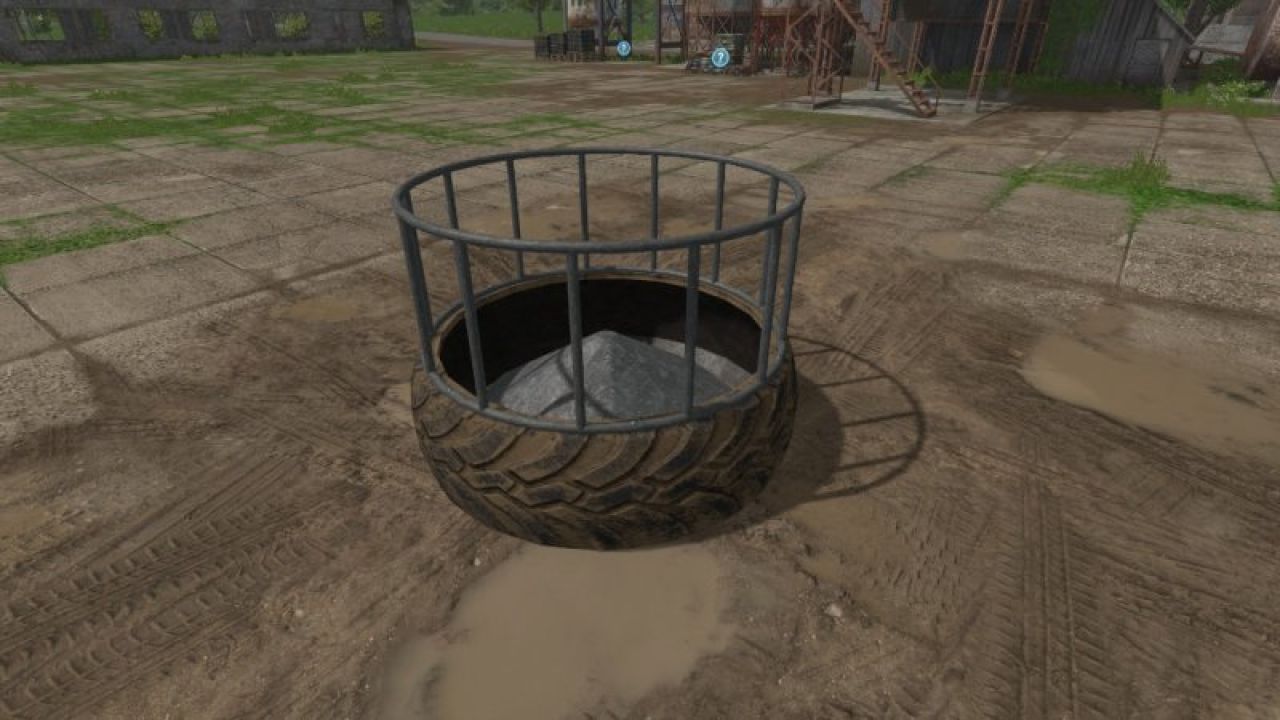 Tyre cattle feeder