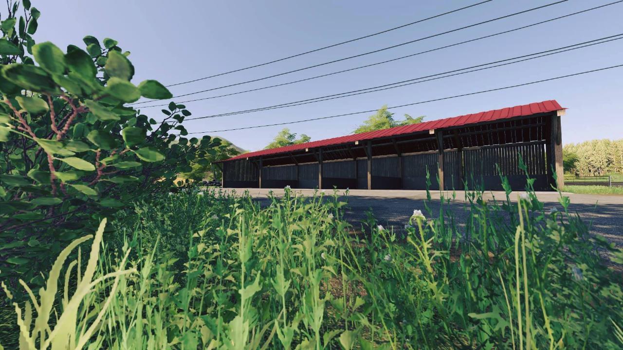 Open storage building