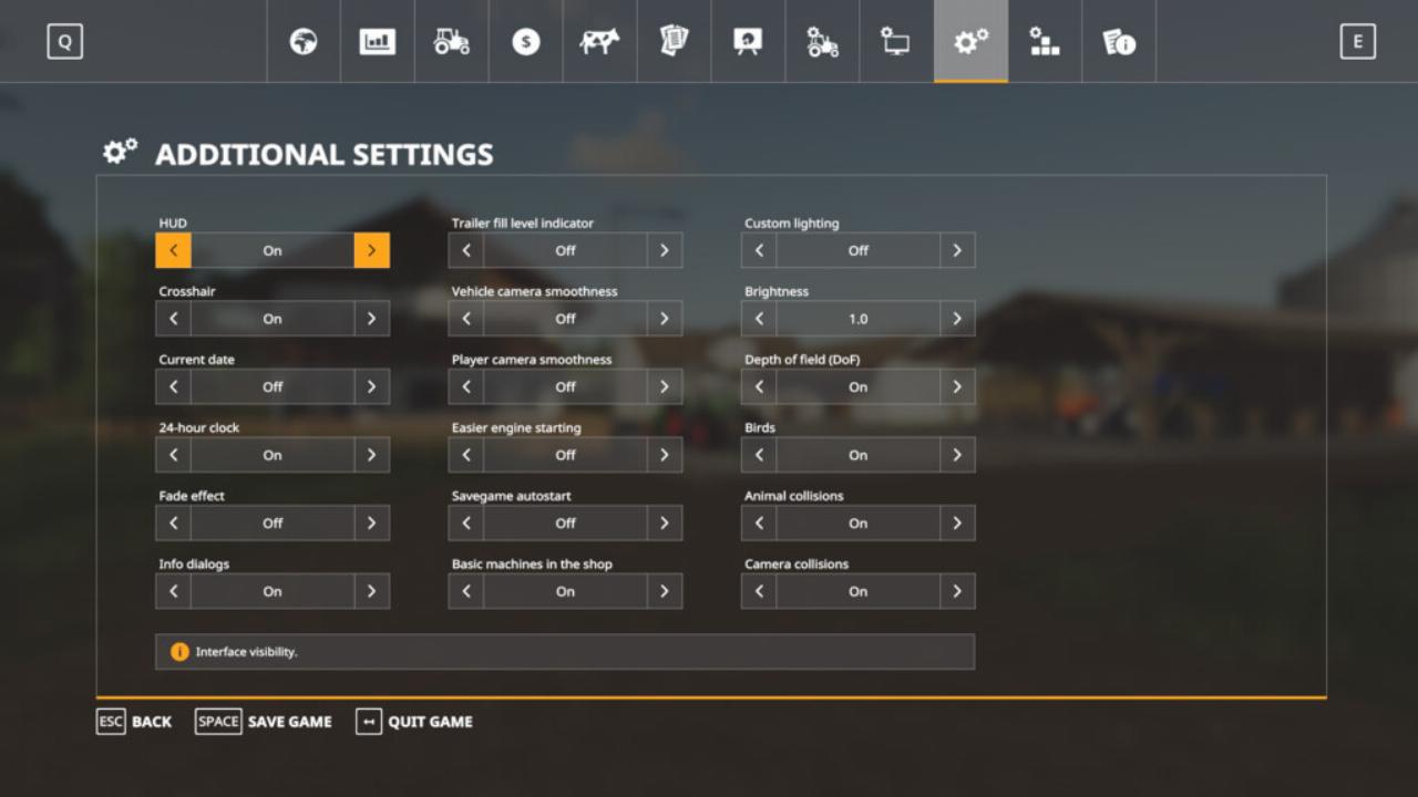 Additional Game Settings