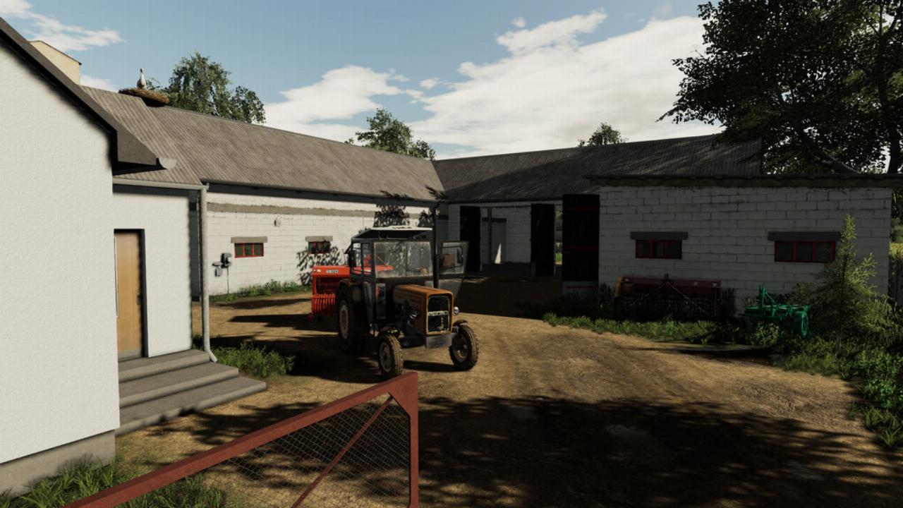 Bâtiment de ferme avec vaches