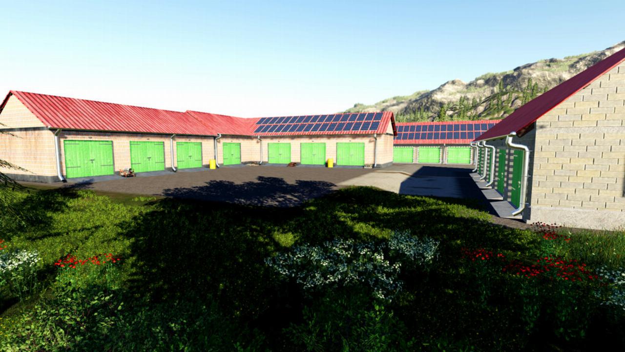 Pack garage avec panneaux solaires