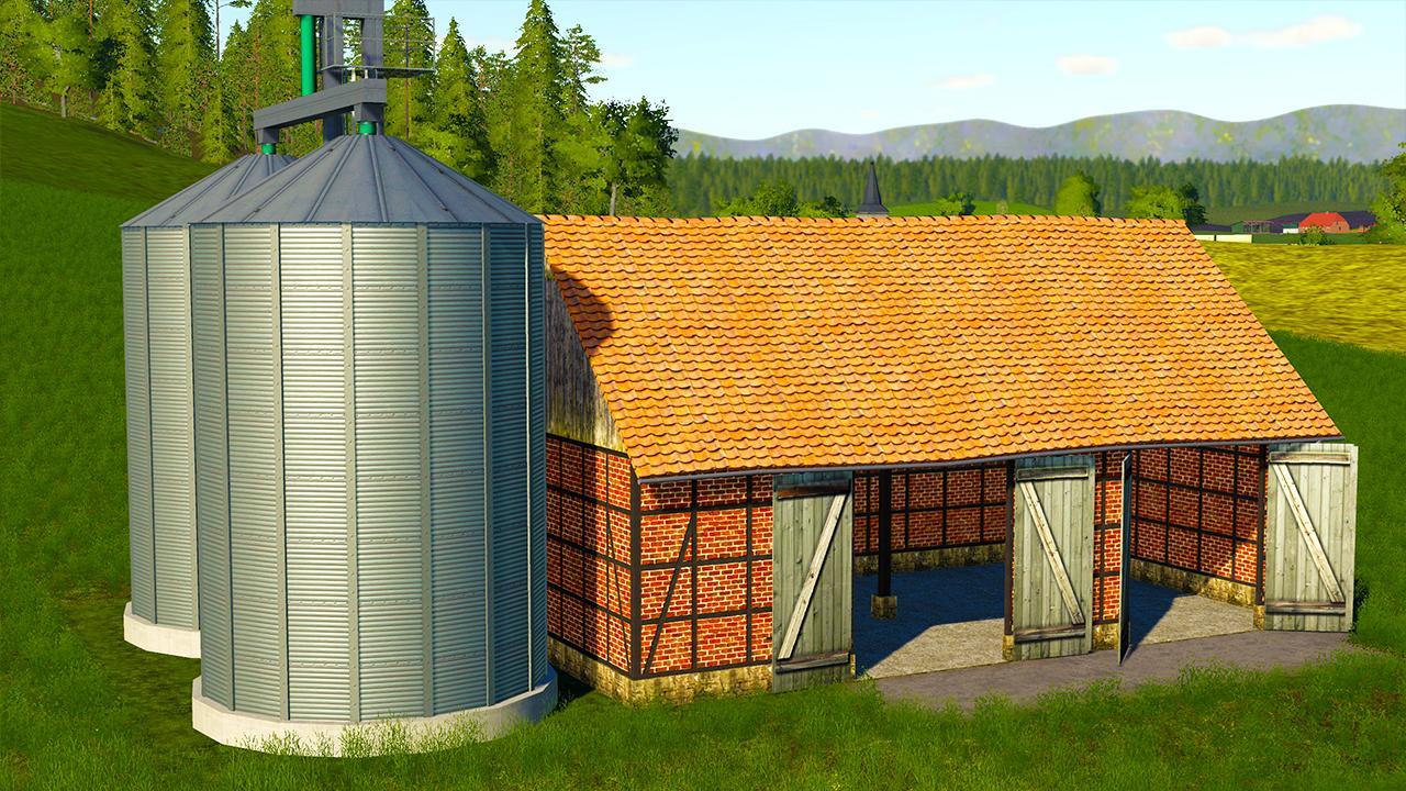 Hangar with Silos