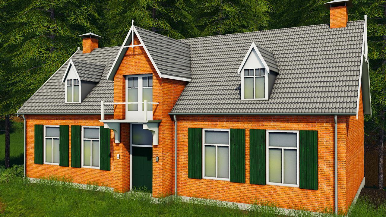 Загрузите мод Luxury house (Фермерские дома) для FS19, Farming Simulator 19...