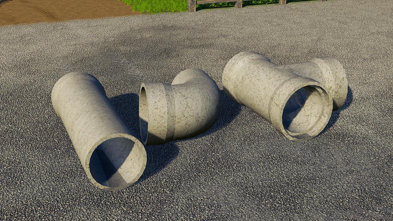 Pack of dynamic concrete pipes