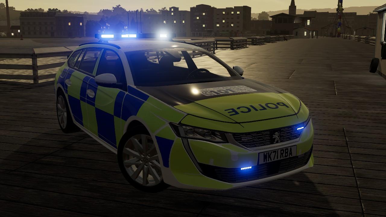 Peugeot 508 SW UK police skin and edit