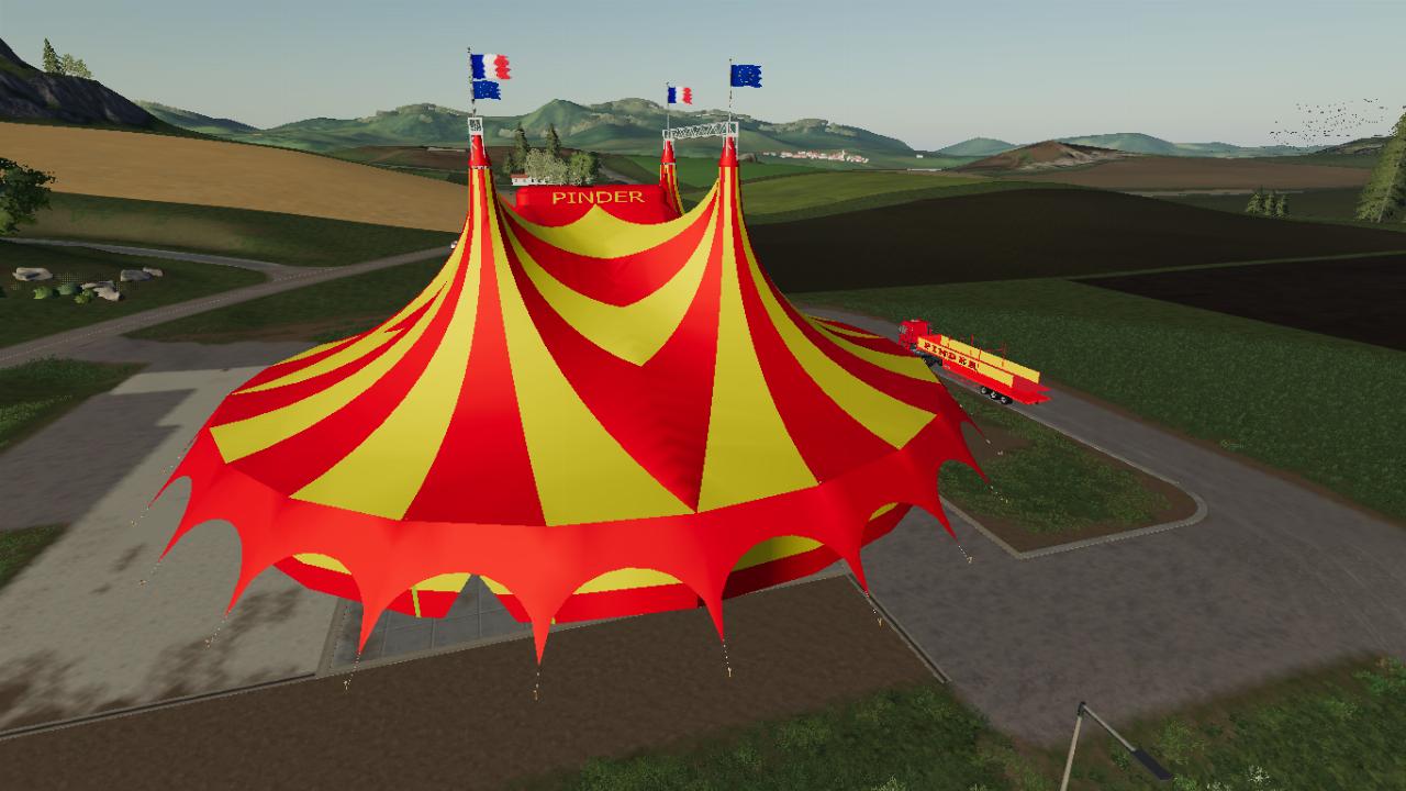 Chapiteau PINDER Sur Remorque FS19 KingMods Chapiteau PINDER Sur Remorque FS19 KingMods