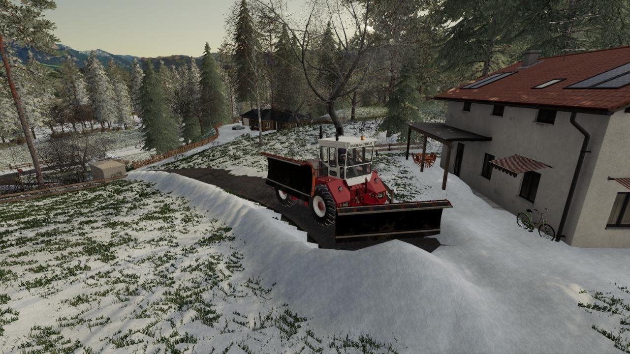 Загрузите мод Raba 180 snow plow (Средние тракторы) для FS19, Farming Simul...