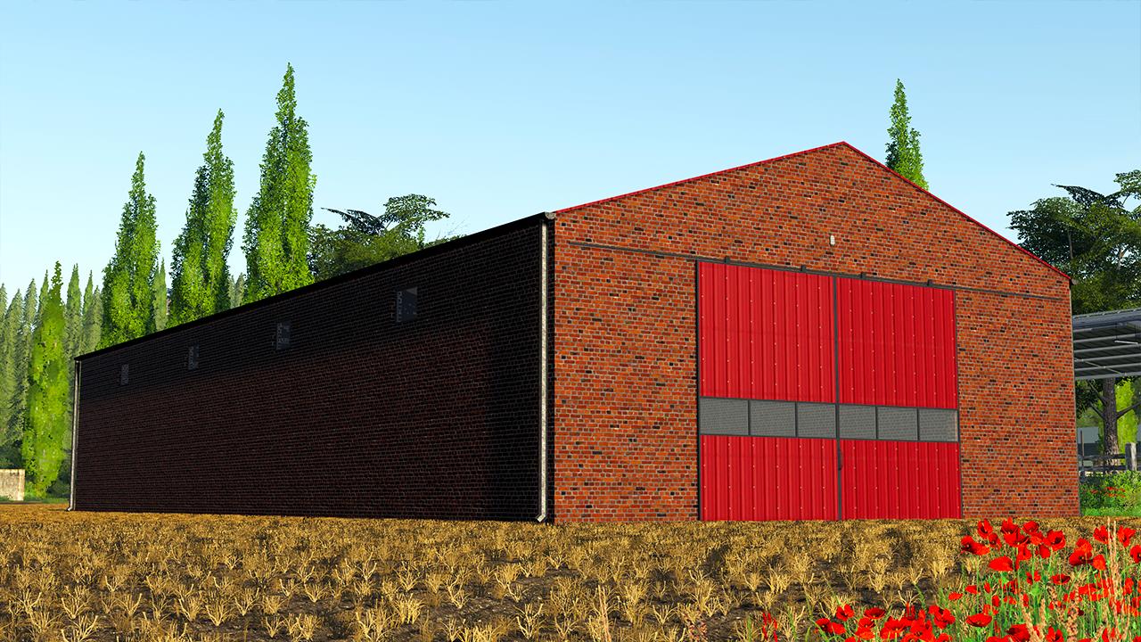 Red brick garage