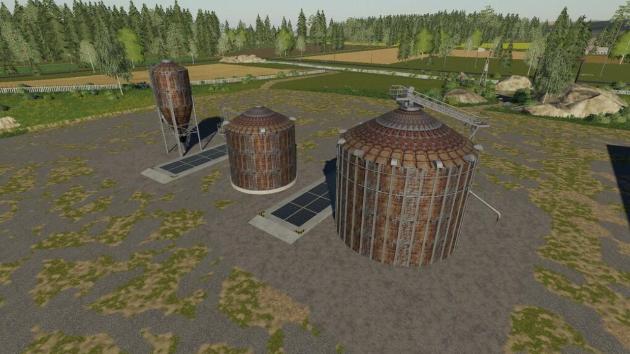 Rusty Looking Multi-Fruit Silos