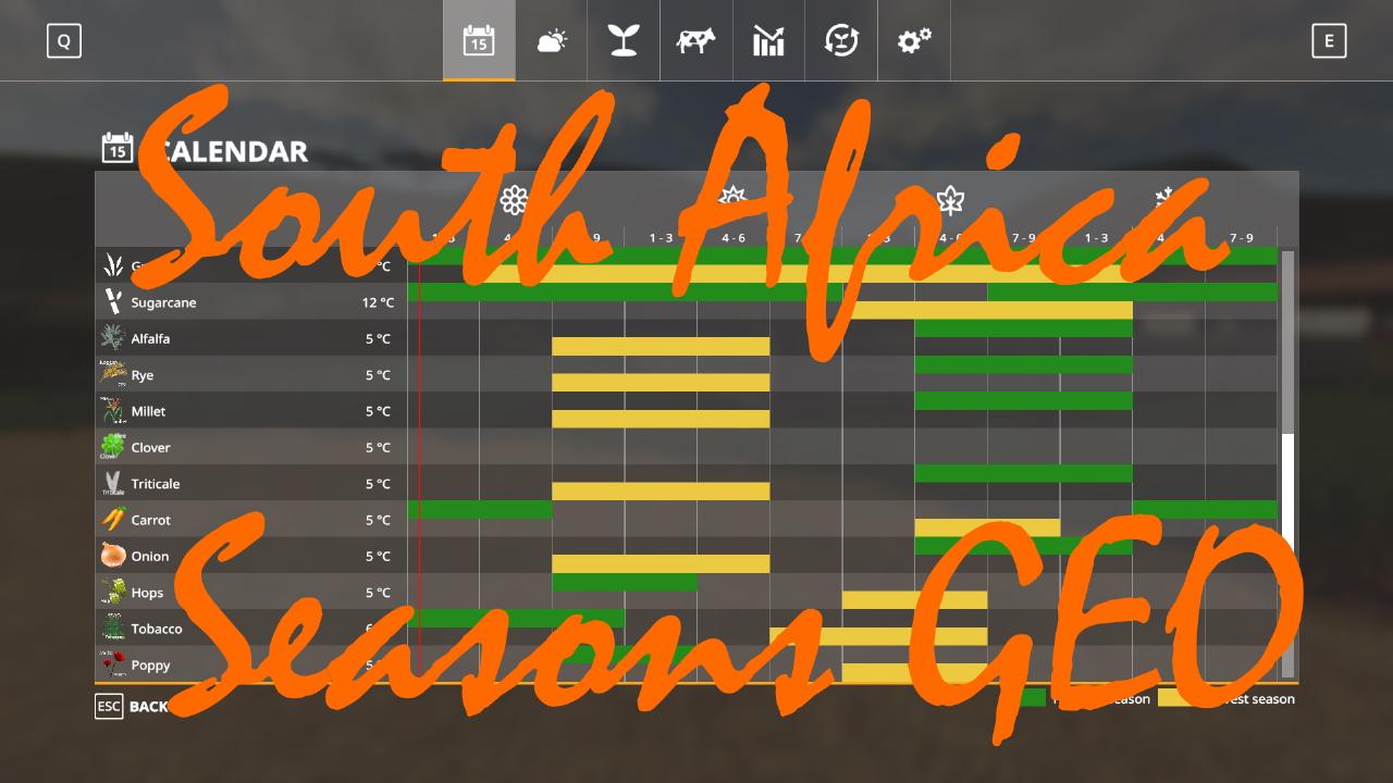 Seasons GEO Afrique du Sud