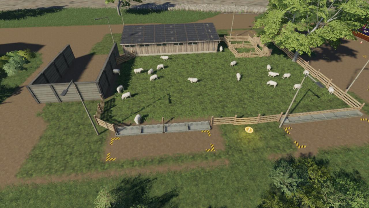 L'élevage de moutons avec de la paille et du fumier