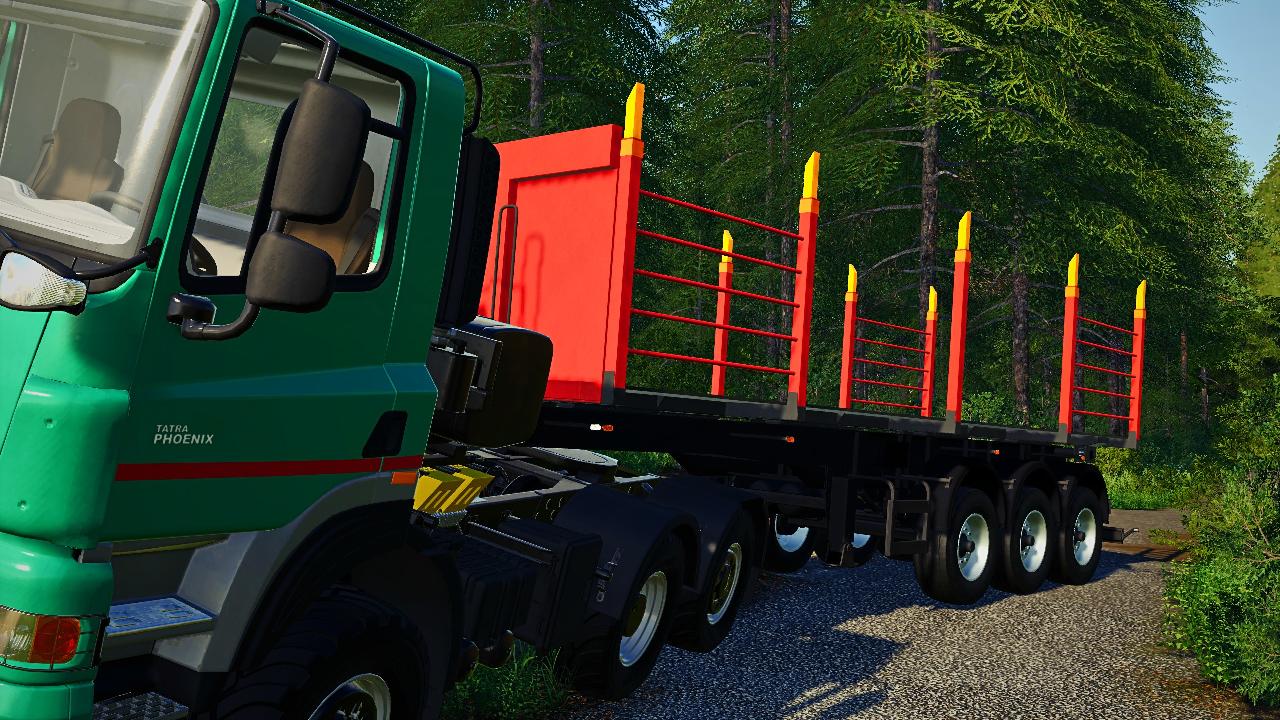 Timber transport semi-trailer