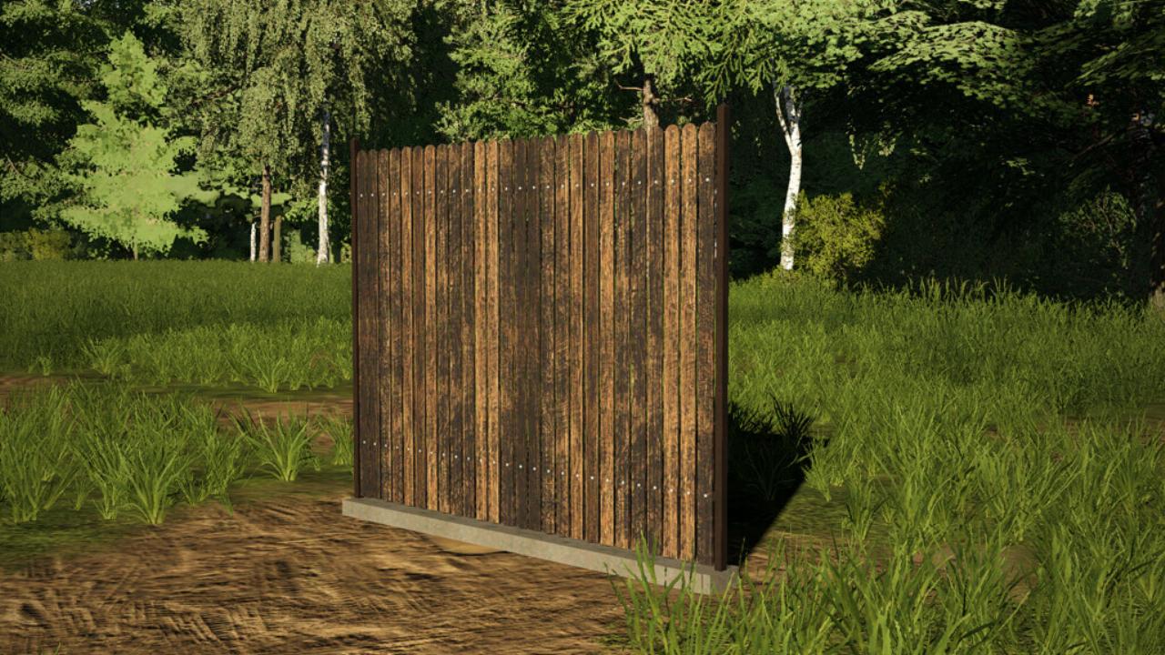 Pack de clôture en bois de 2 mètres