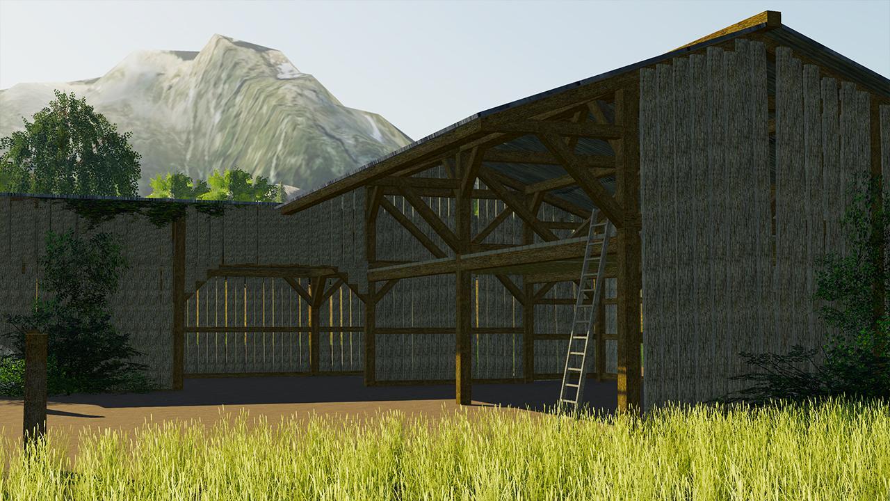 Alter hölzerner Hangar