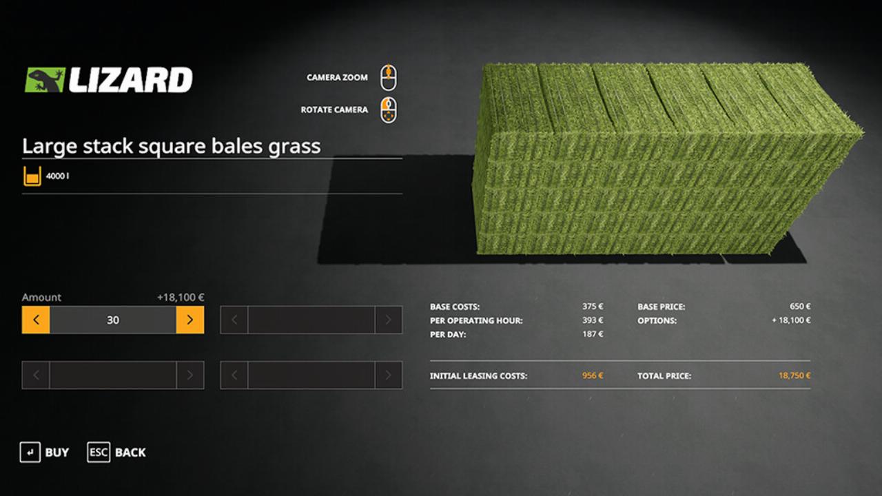 Buyable Large Stack Of Bales