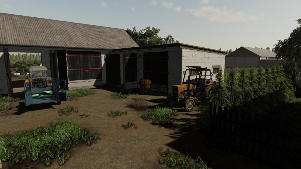 Farm Building With Cows