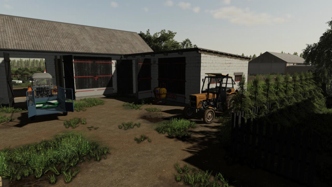 Farm Building With Cows