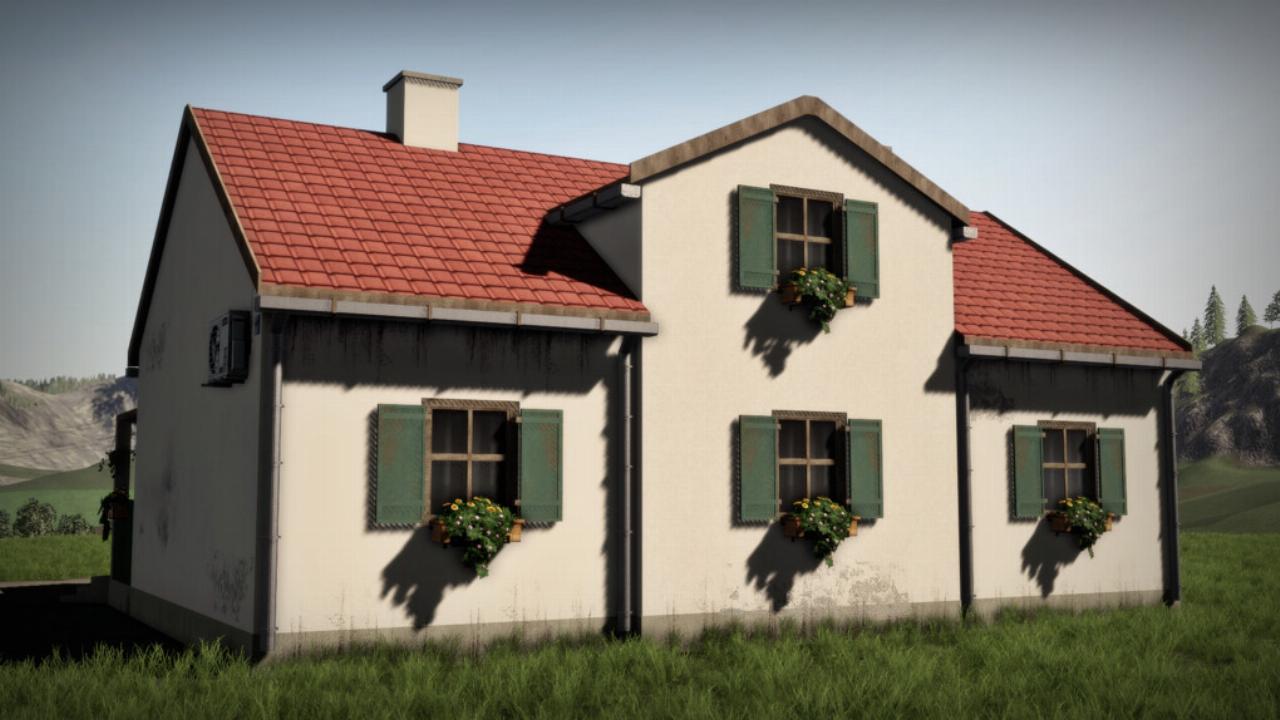 Maison avec tuiles