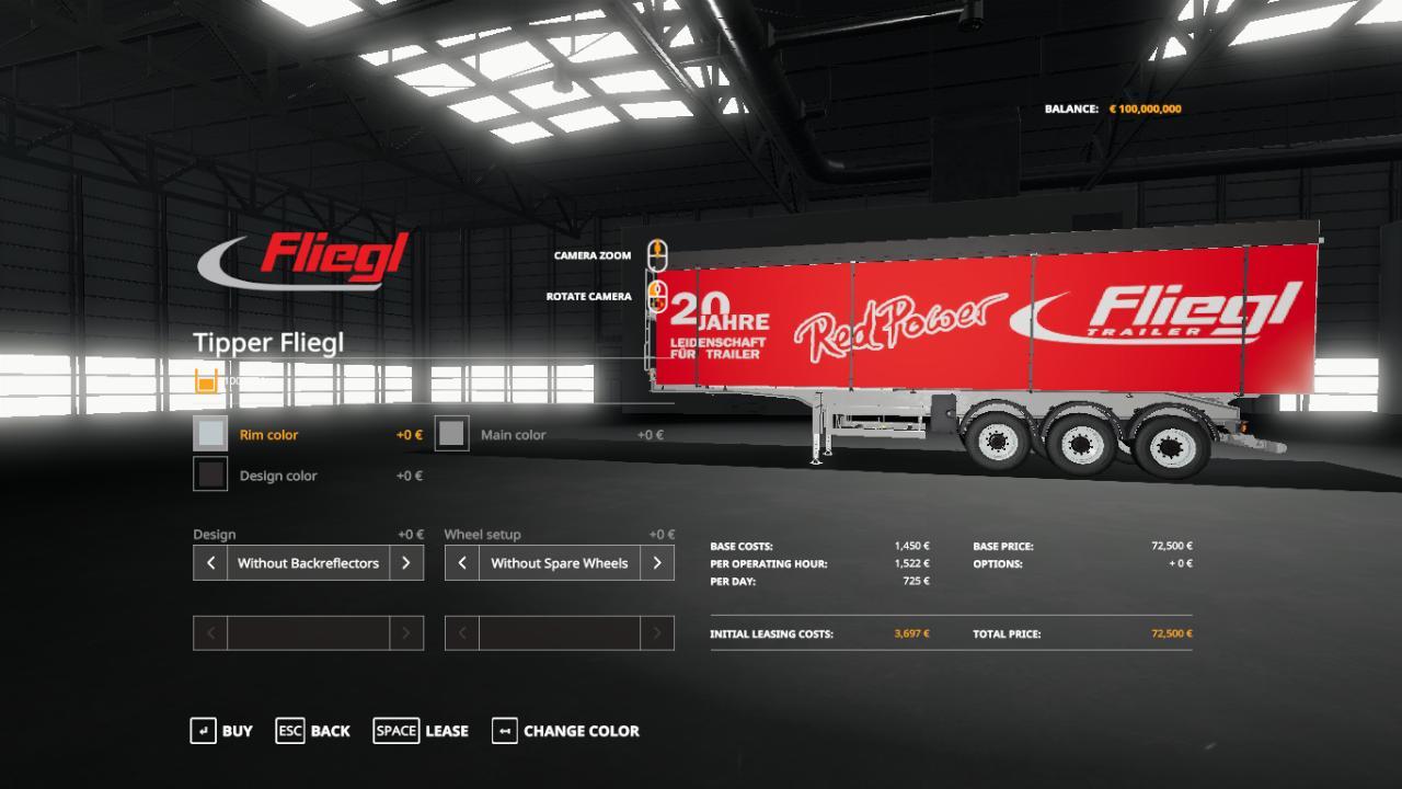 FLIEGL TIPPER RED POWER