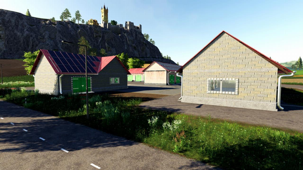 Pack garage avec panneaux solaires