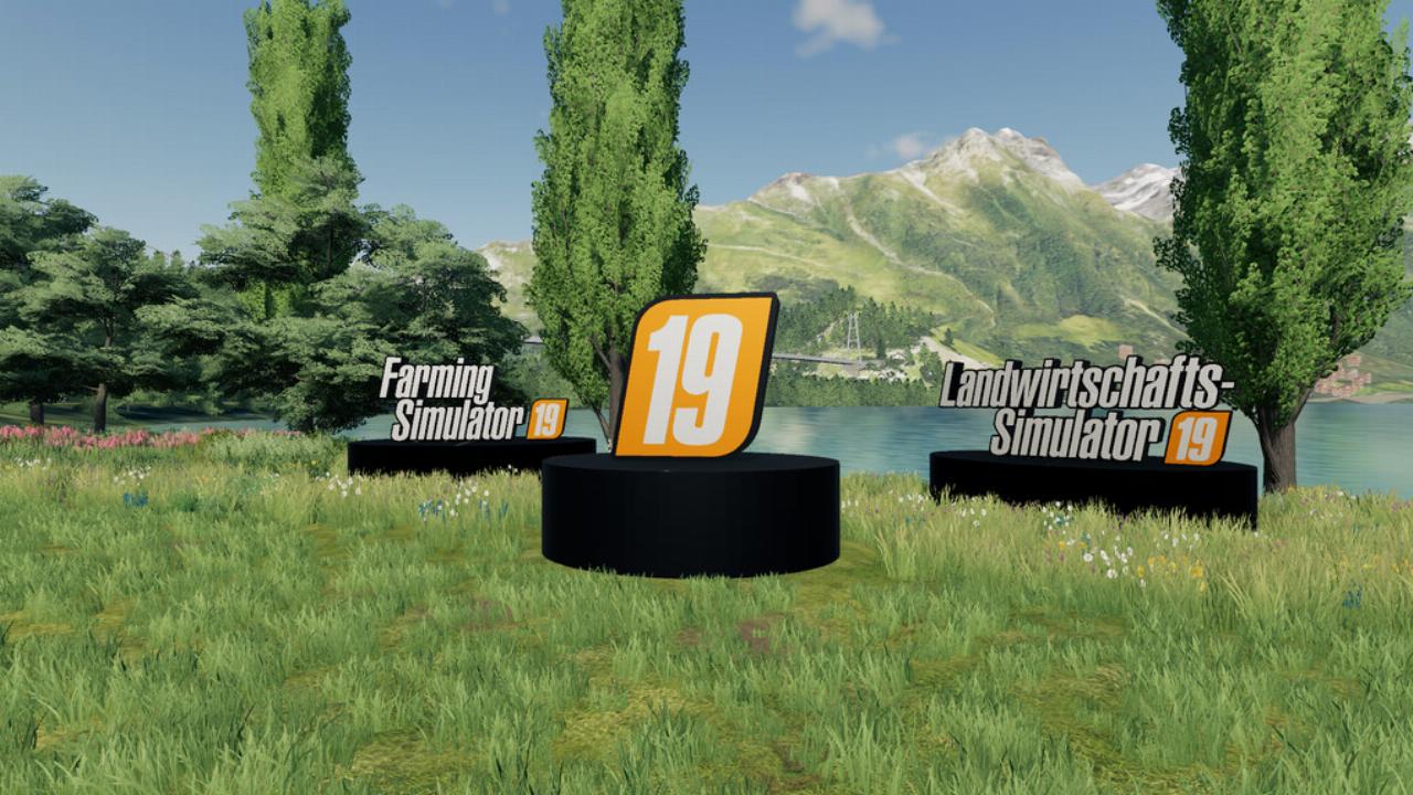 Leuchtende 3d FS19-Logos