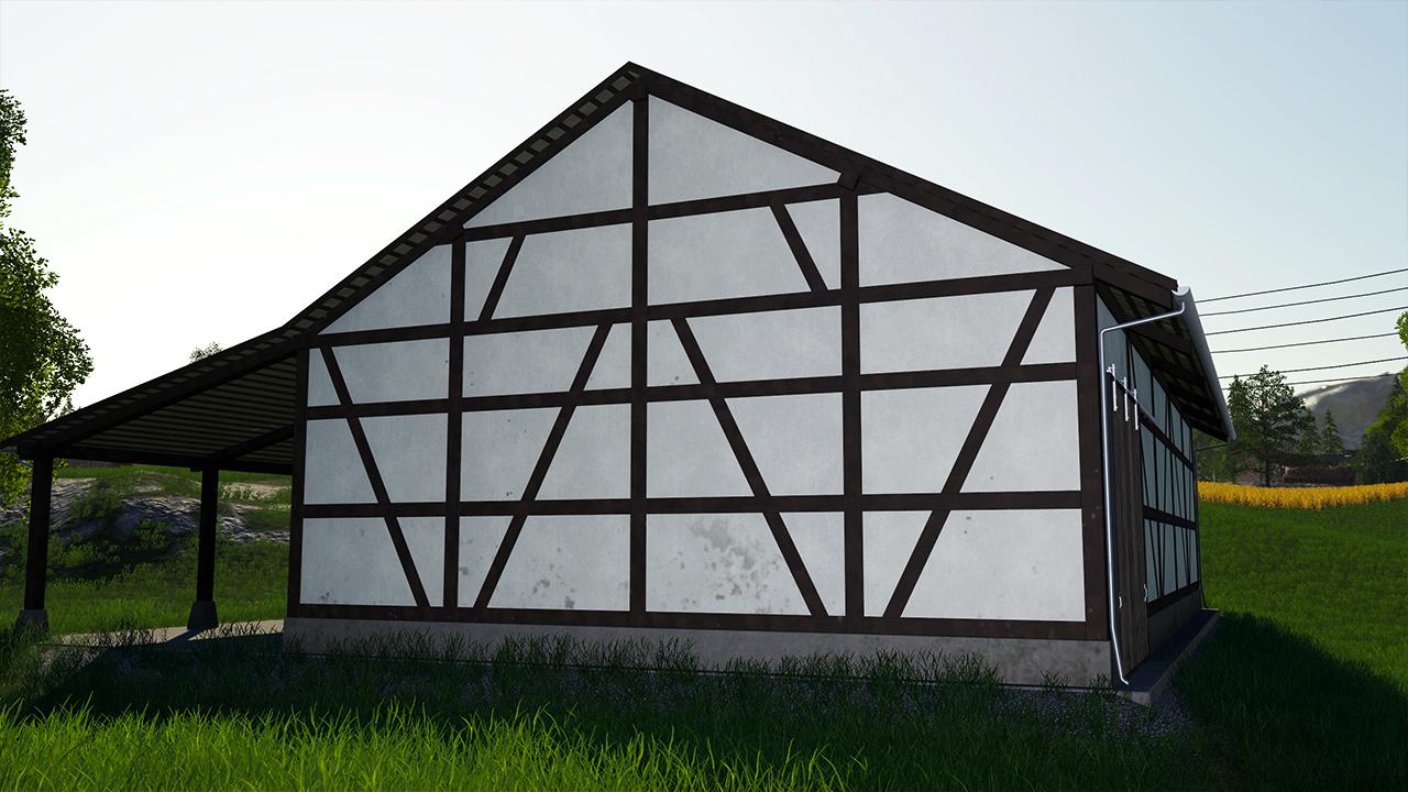 Half-timbered barn