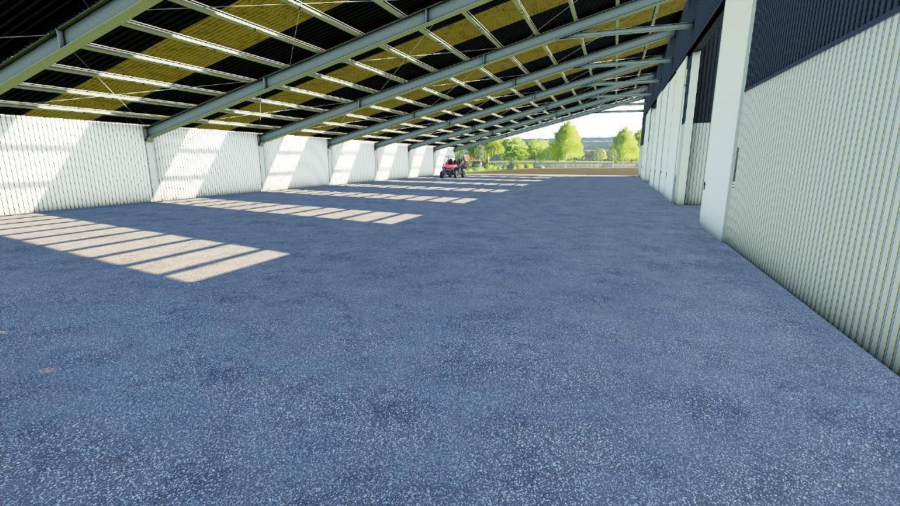 Hangar de stockage des cultures et véhicules