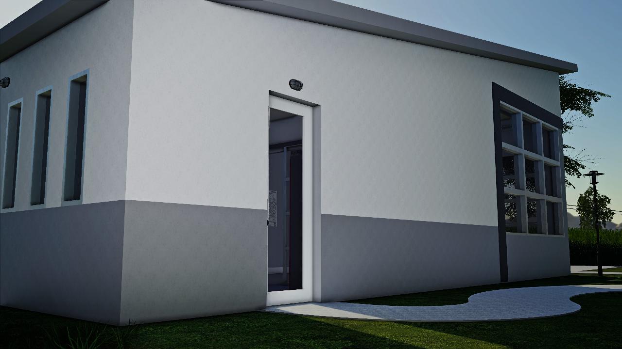 Moderne Garage mit Werkstatt