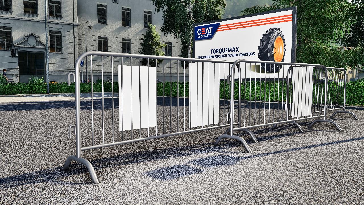 Movable fairground barrier