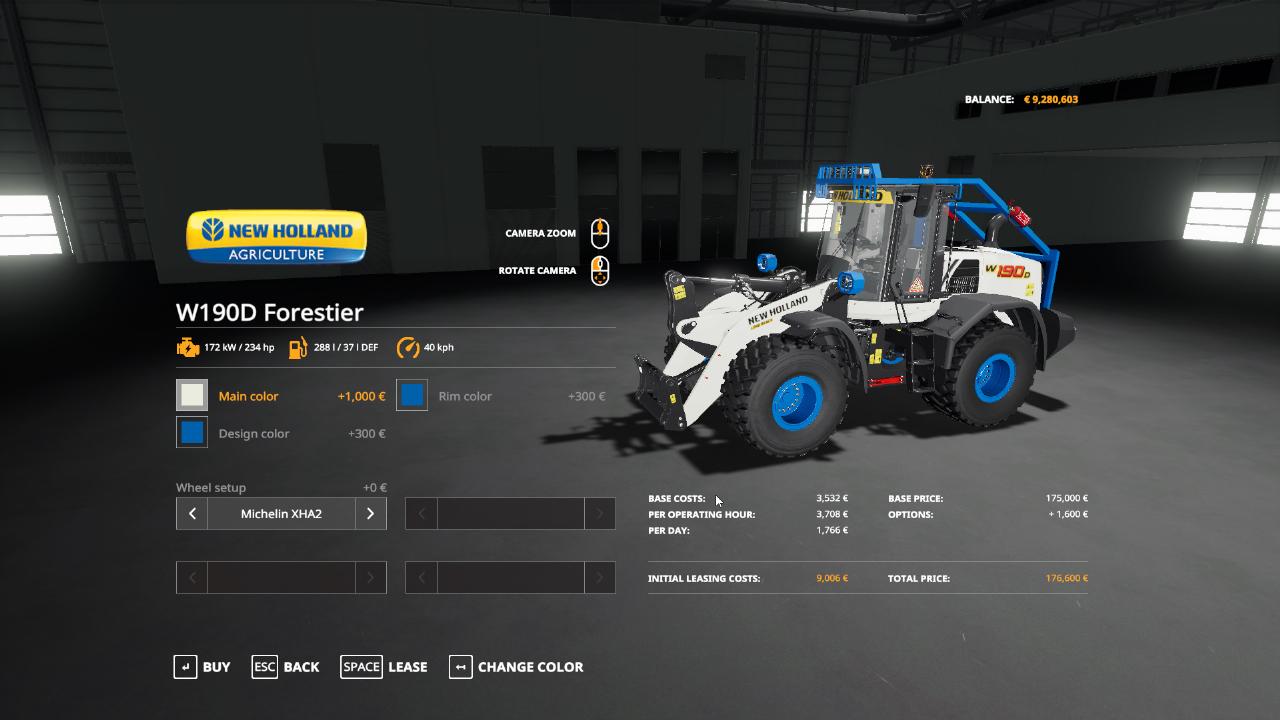 New Holland W-190 Forestier