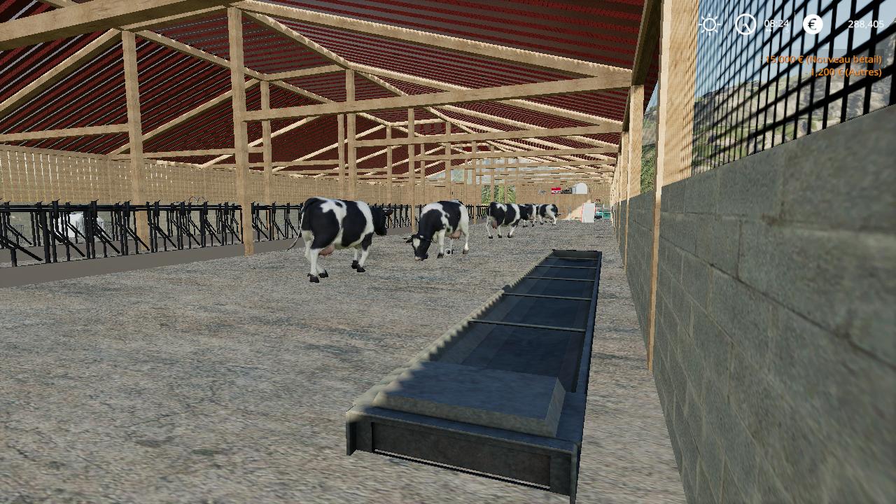 Placeable cow stall