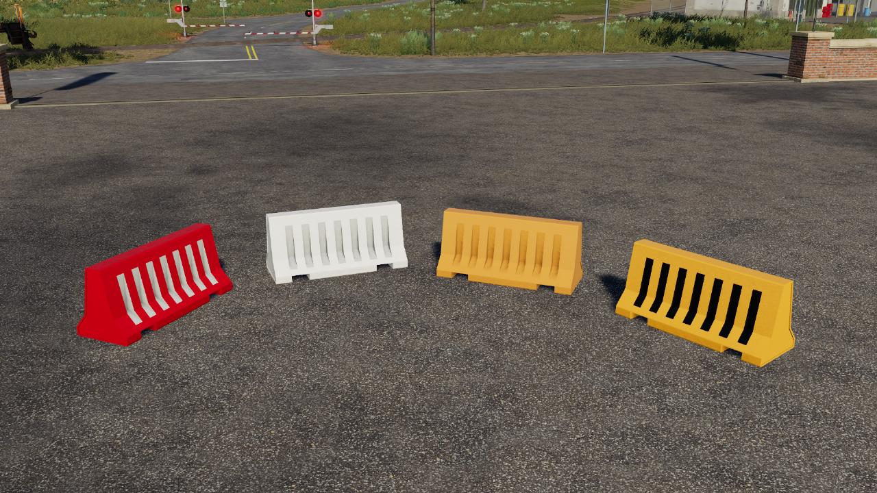 Barrières routières en plastique