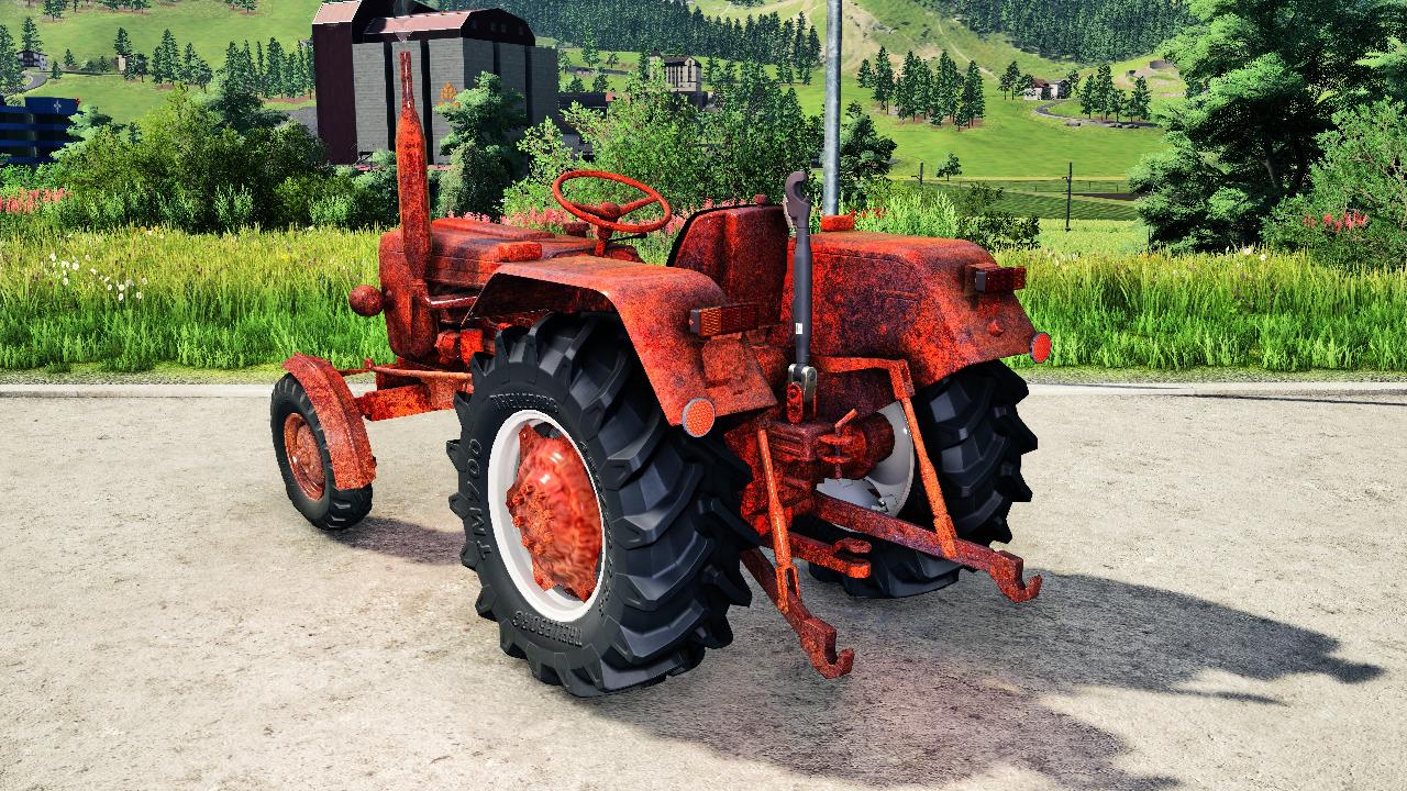 Rusty old tractor