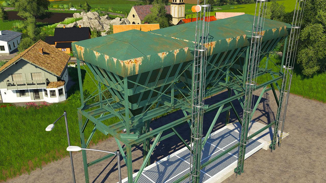 Placeable steel silo