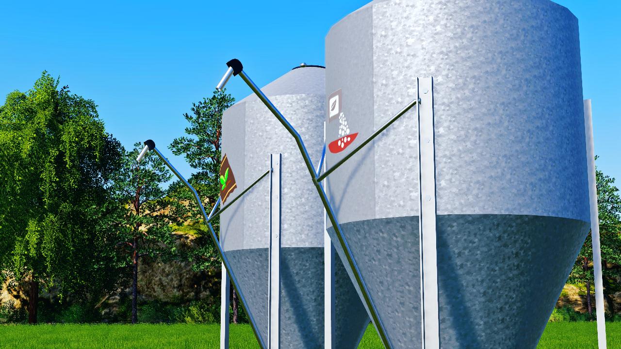 Small fertilizer and seed silos