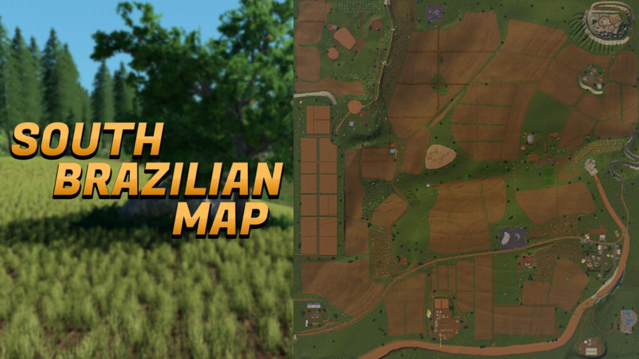 South Brazilian Map